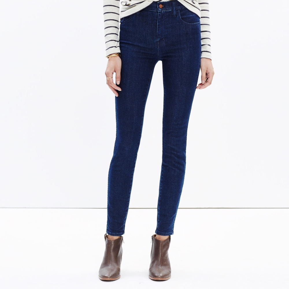 Madewell 10" Rise Skinny Skinny Jeans Dark Blue 28